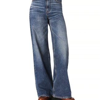 Maje High Rise Wide Leg Jeans in Blue