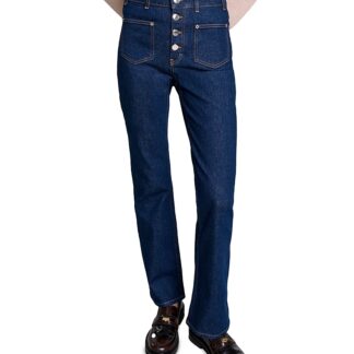 Maje Passionbrut Straight Leg Jeans in Dark Blue