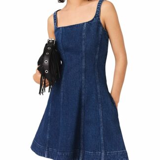 Maje Robolini Babydoll Denim Dress