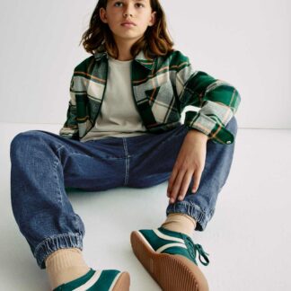 M&S Cotton Rich Denim Drawstring Jeans (6-16 Yrs) Dark Denim