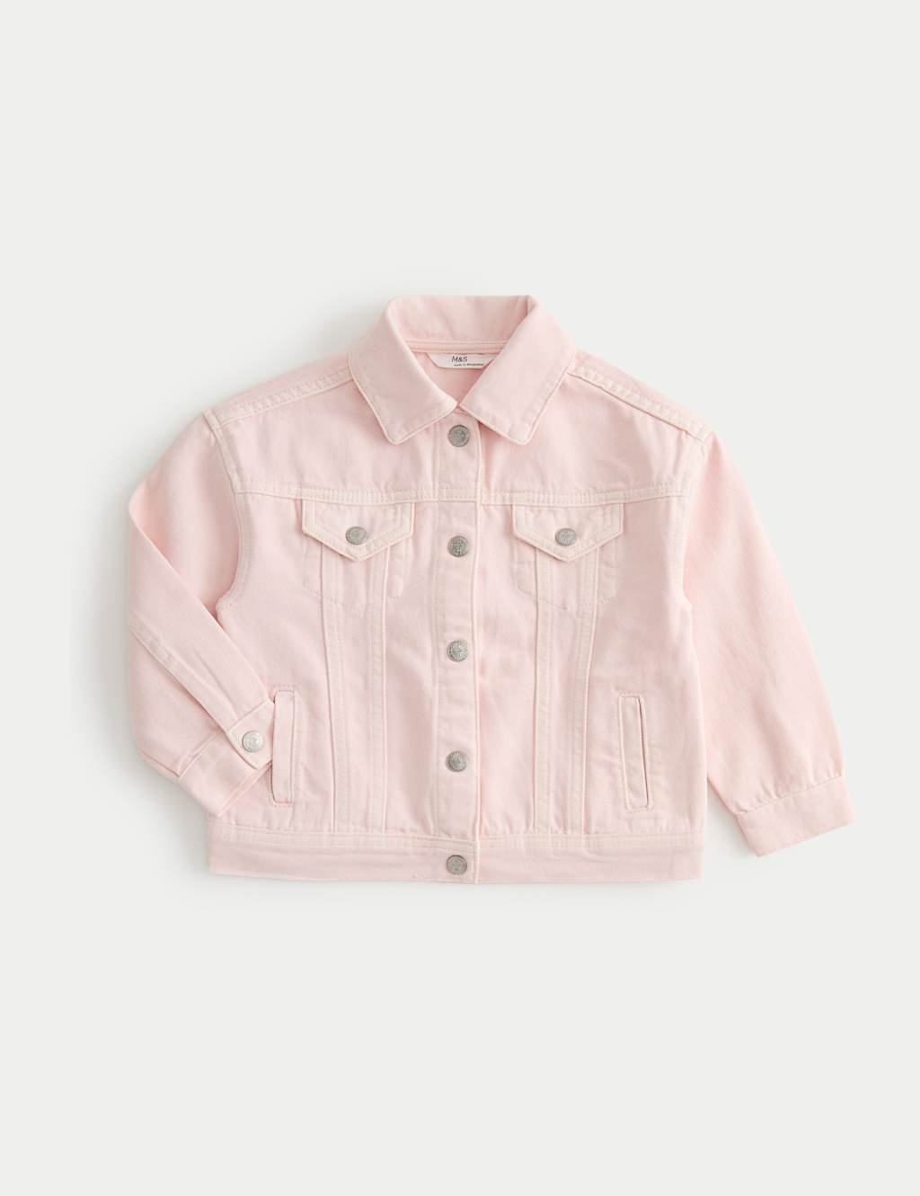 M&S Pure Cotton Denim Jacket (2-8 Years) Soft Pink
