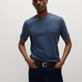 M&S Regular Fit Pure Cotton Crew Neck T-Shirt Denim