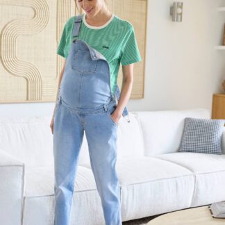 Mom Fit Denim Dungarees for Maternity & Nursing Special double stone