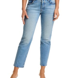 Mother Lil High Rise Hiker Hover Jeans in Fight For Your Right