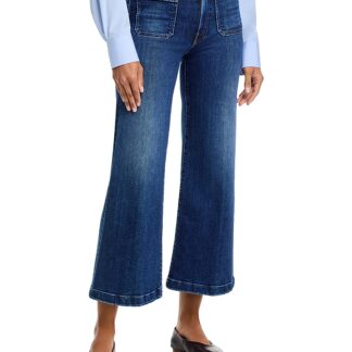 Mother Lil Hustler Roller Patch Pocket High Rise Ankle Jeans in One Last Shot
