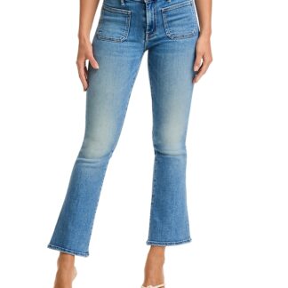 Mother Lil Patch Pocket High Rise Ankle Weekender Jeans in Poppin Wheelies