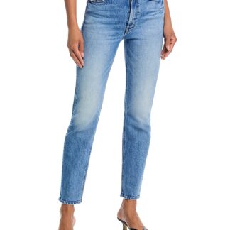 Mother The Dazzler Flood High Rise Jeans in Trucks Are For Girls