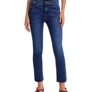 Mother The Dazzler Mid Rise Ankle Straight Jeans in Fancy Meeting You Here
