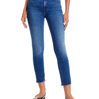 Mother The Dazzler Mid Rise Ankle Straight Jeans in Nothing Between Us