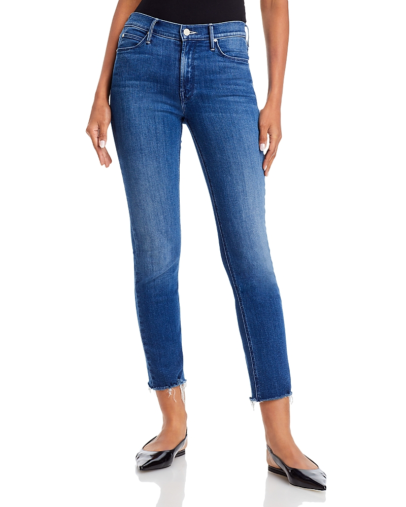 Mother The Dazzler Mid Rise Ankle Straight Jeans in Nothing Between Us