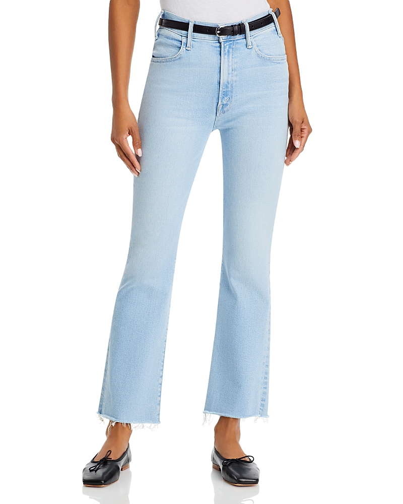 Mother The Hustler Fray High Rise Ankle Jeans in Ball in Your Court