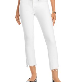 Mother The Insider High Rise Crop Step Fray Bootcut Jeans in Fairest Of Them All