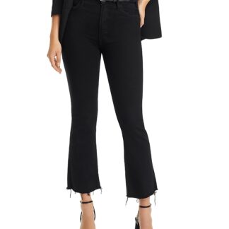 Mother The Lil' Hustler Petites Ankle High Rise Cropped Bootcut Jeans in Not Guilty