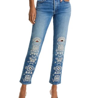 Mother The Mid Rise Hiker Hover Jeans in Tequila Sunrise
