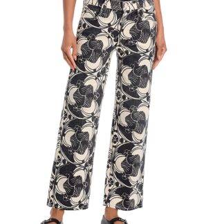 Mother The Mid Rise Rambler Zip Ankle Jeans in Curlycue Black And Cream