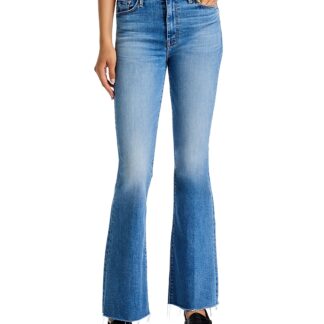 Mother The Weekender High Rise Fray Jeans in Ride Hard Live Louder