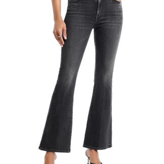 Mother The Weekender Mid Rise Flare Jeans in Can You Call My Phone