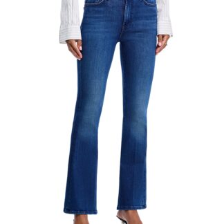 Mother The Weekender Mid Rise Flared Jeans in Nip It In The Butt
