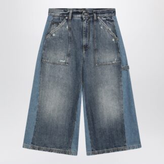 Multicolour denim bermuda shorts