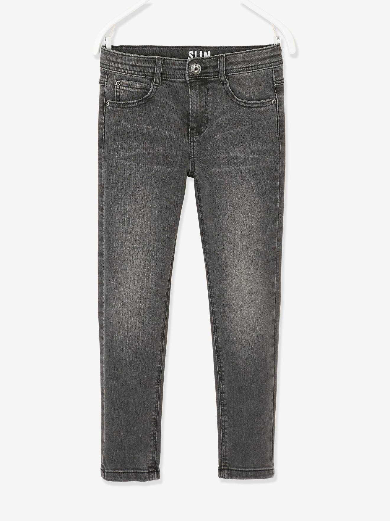 NARROW Hip, MorphologiK Slim Leg Waterless Jeans, for Boys dark grey