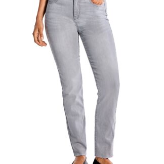 Nic+Zoe Mid Rise Straight Ankle Jeans in Mercury