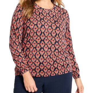 Nic+Zoe Plus Harvest Ikat Cotton Sweater
