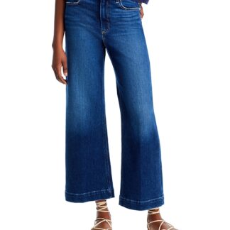 Paige Anessa High Rise Ankle Wide Leg Jeans in Foreign Film