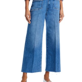 Paige Anessa High Rise Wide Leg Ankle Jeans in Sunny