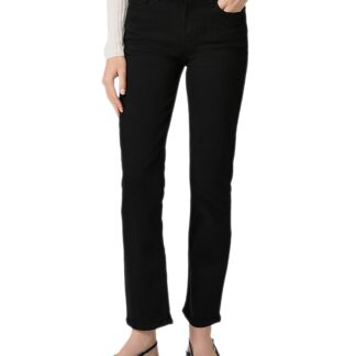 Paige Cindy Straight Jeans in Black Shadow