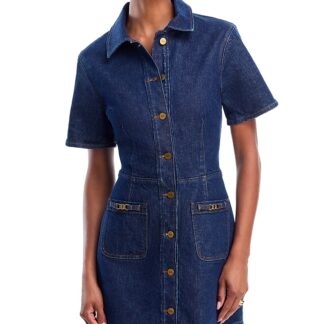 Paige Clementine Denim Mini Dress