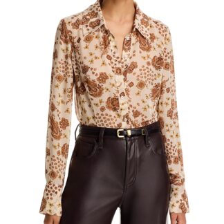 Paige Desano Silk Blend Floral Shirt