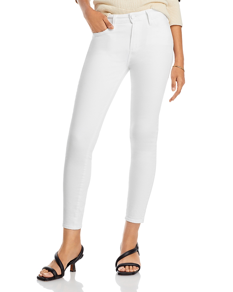 Paige Hoxton High Rise Ankle Skinny Jeans in Crisp White