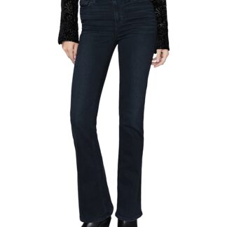 Paige Laurel Canyon High Rise Flare Jeans in Black Willow
