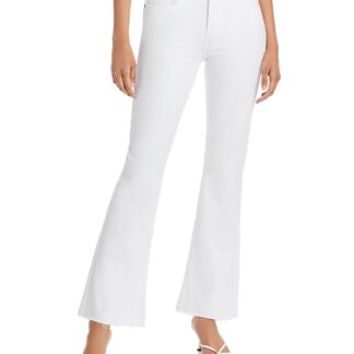 Paige Laurel Canyon High Rise Flare Jeans in Crisp White