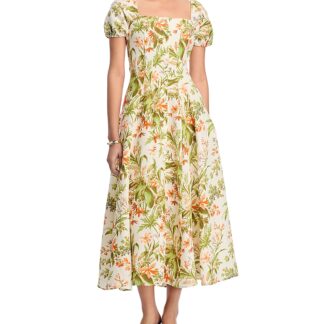 Paige Lindi Silk and Linen Dress