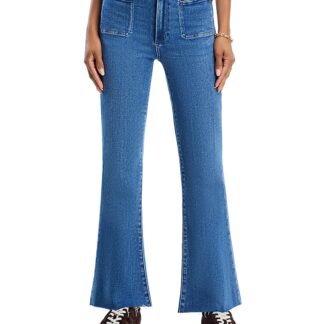 Paige Marlow Skimmer High Rise Flare Jeans in Florea