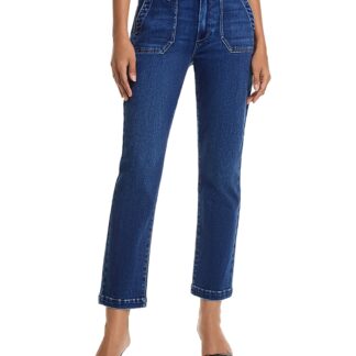 Paige Mayslie Mid Rise Straight Ankle Jeans in Dresden