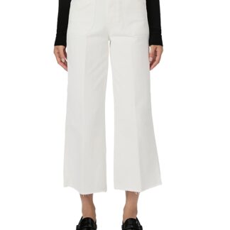 Paige Petites Anessa High Rise Wide Leg Jeans in Tonal Ecru