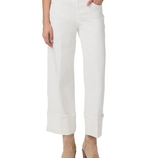 Paige Sasha High Rise Ankle Wide Leg Jeans in Tonal Ecru
