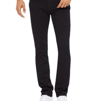 Paige Skinny Fit Croft Jeans in Black Shadow