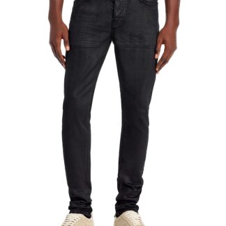 Purple Brand 3-d Resin Skinny Fit Jeans in Black Repair