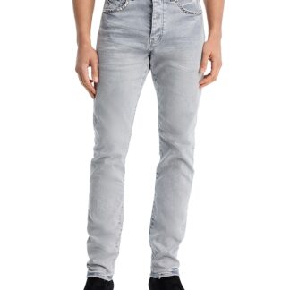 Purple Brand Slim Fit Alloy Studded Trim Jeans in Gray