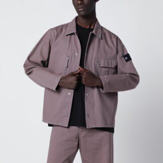 Purple/grey cotton shirt jacket