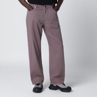 Purple/grey cotton trousers