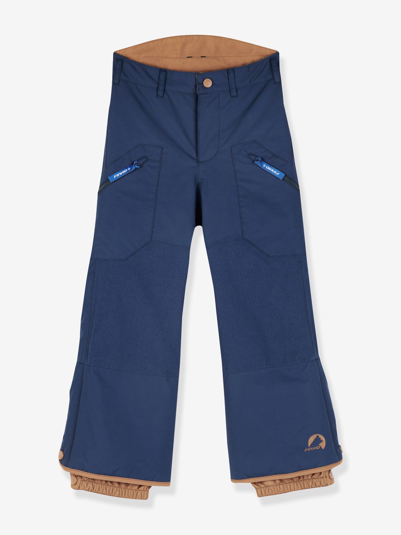 Quilted TOBI SNOW finkid ski trousers for children denim blue