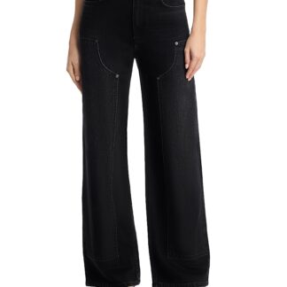 Rails Getty High Rise Wide Leg Workwear Jeans in Onyx