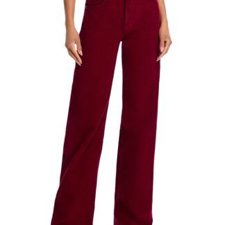 Re/Done High Rise Wide Leg Jeans in Beet Cord