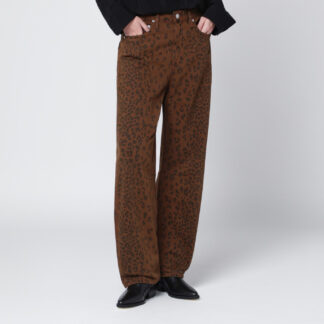 Relaxed Miro jeans with cheetah print