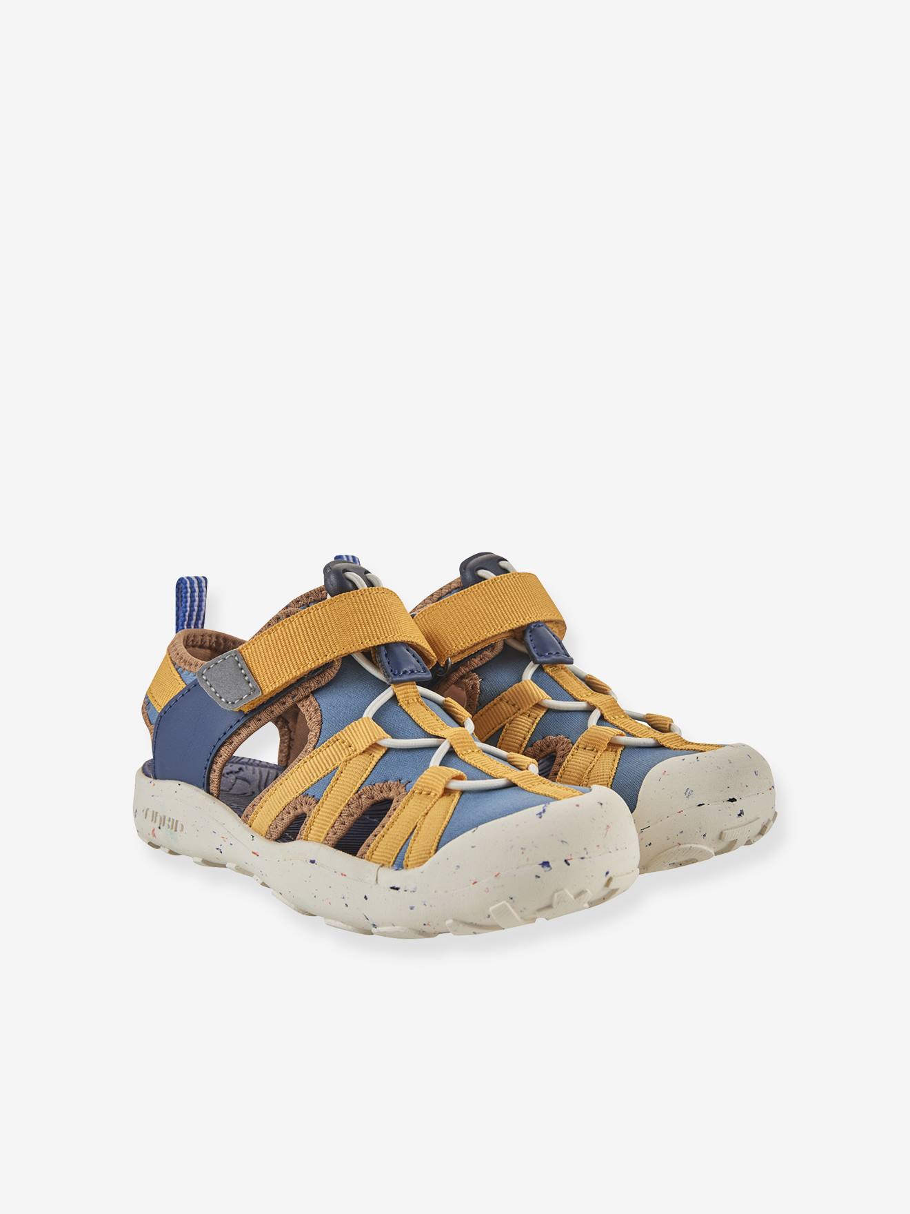 SALAMA Trekking Sandals with Toe Cap for Girls, FINKID denim blue