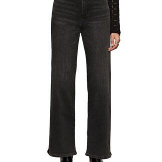 Sanctuary Tuxedo High Rise Relaxed Straight Jeans in Black Tie
